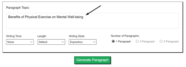 Generating Paragraph with Editpad